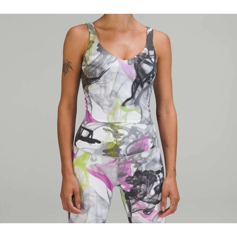 Lululemon Unicorn Throwback Print Align Cropped Top Tank